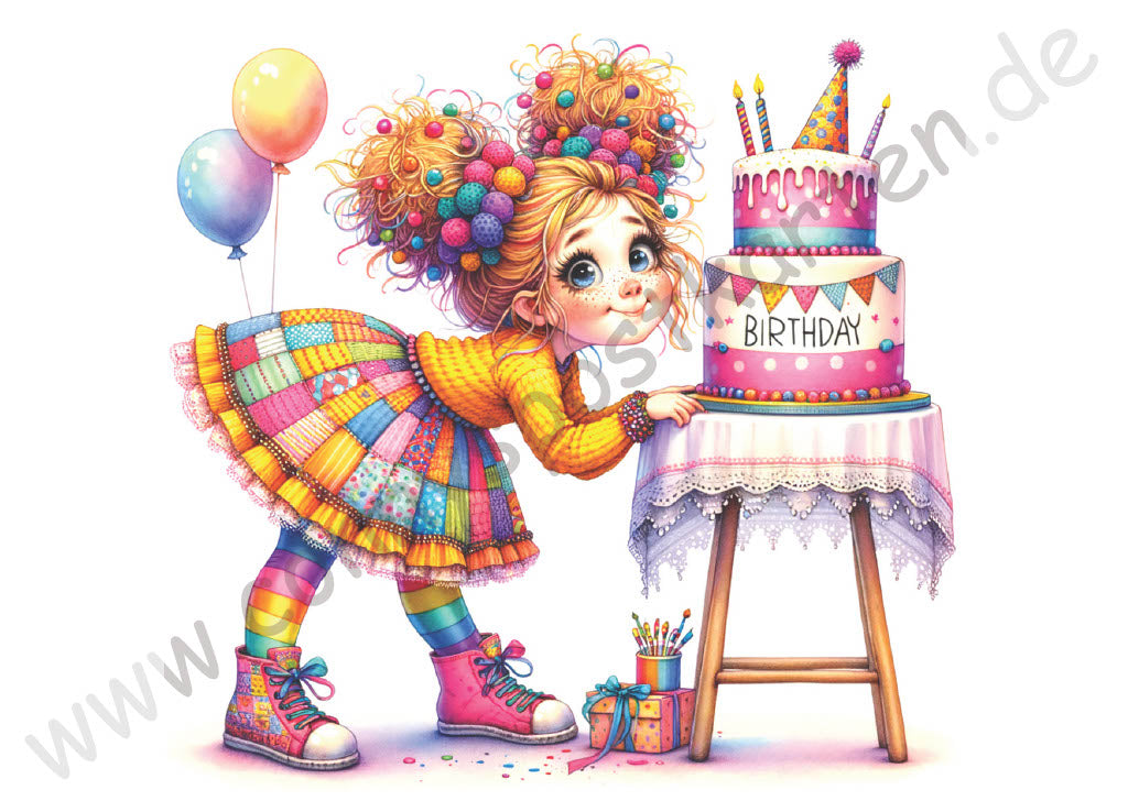Geburtstag - Mädchen - Birthday-Torte