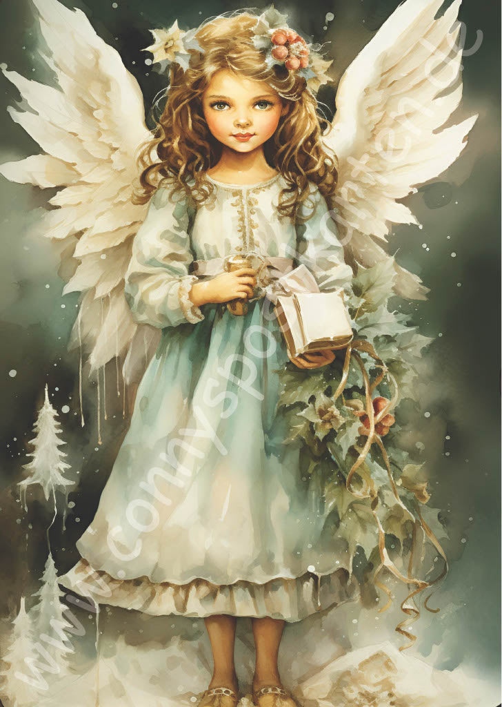 Weihnachten - grün - Weihnachtsengel