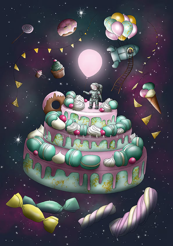 Ila Illustrations 185 - Cosmic cake