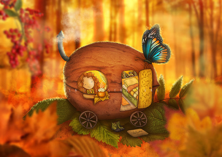 Ila Illustrations 197 - Walnut caravan