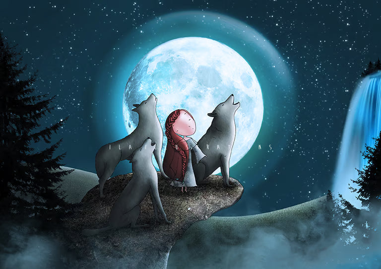 Ila Illustrations 223 - Howling at the moon