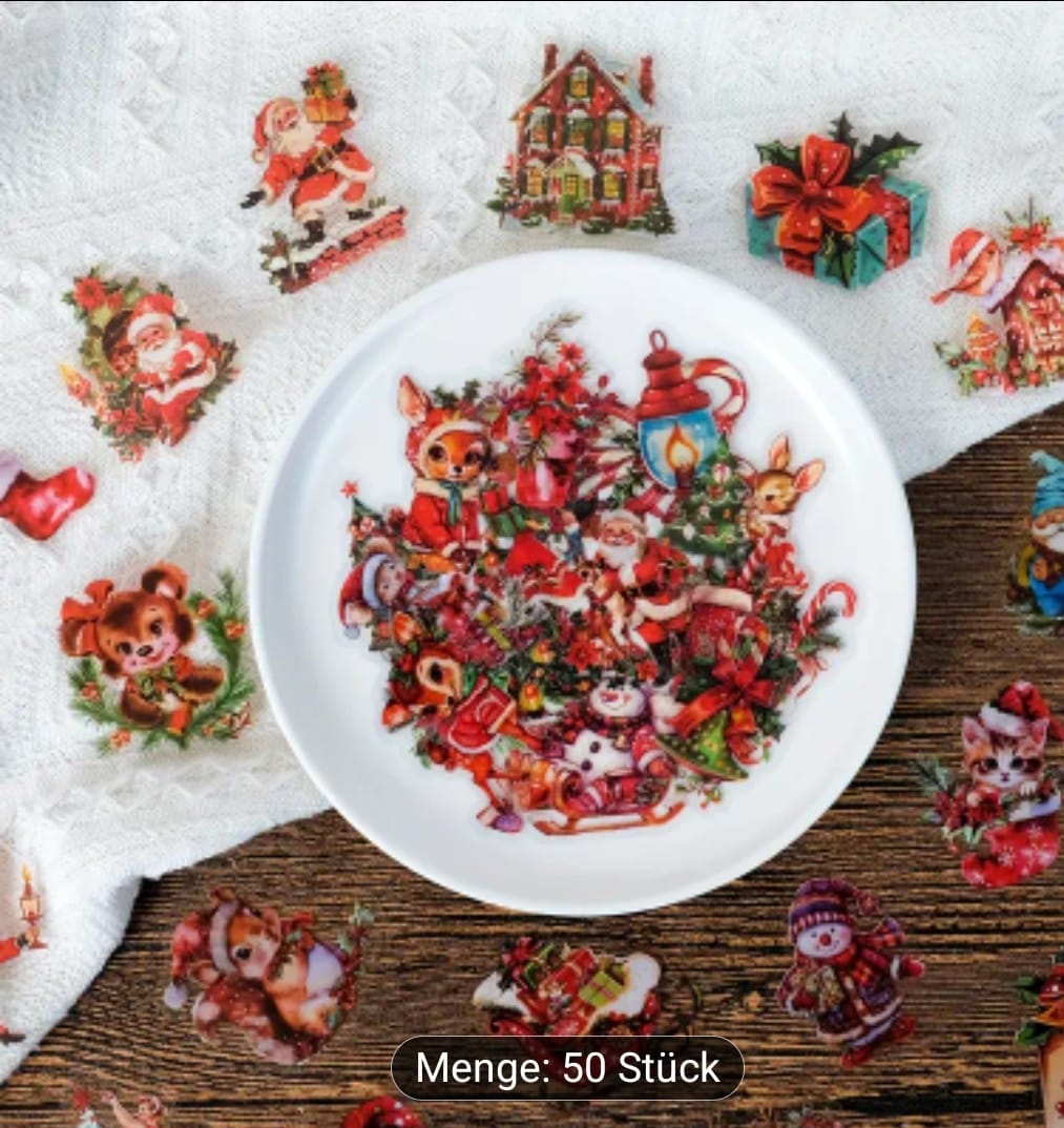 Aufkleber Weihnachten/Tiere