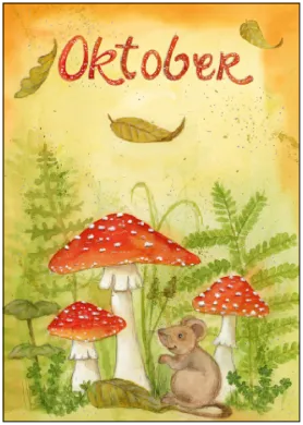 Inga Berkensträter - Oktober (Fliegenpilze und Maus)