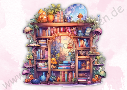 Fantasy - Bücherregal - Regal mit "Fenster"