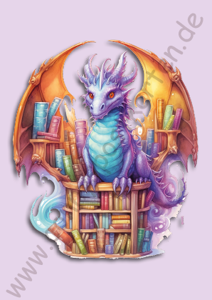 Fantasy - Bücherregal - Drache