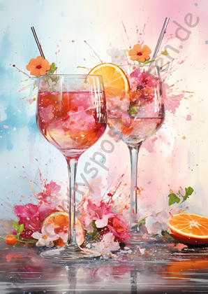 Geburtstag - Pastell - Cocktails