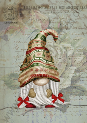 Verschiedenes - Scrapbook Gnom - Mütze mit Weihnachtsmotiv