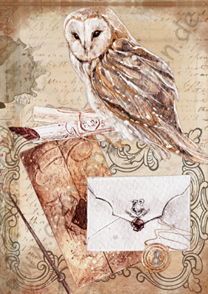 Verschiedenes - Harry P - Briefe mit Eule
