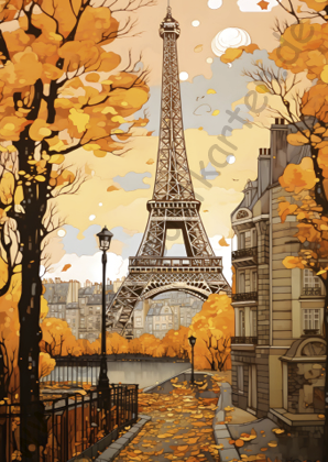 Herbst - Minimal - Eiffelturm