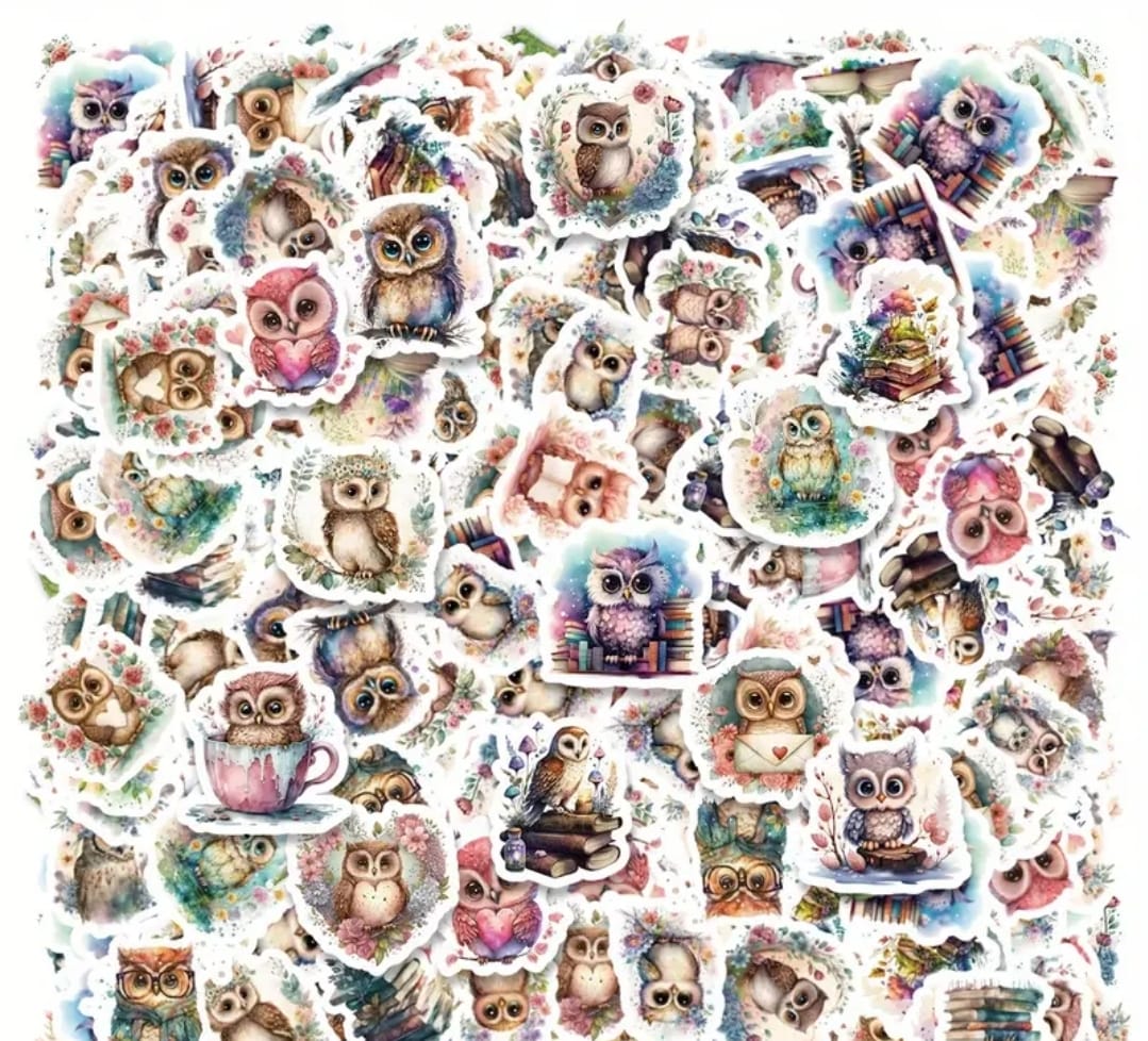 Aufkleber Eulen