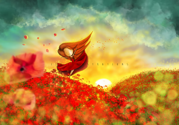 Ila Illustrations 124 - Poppy field