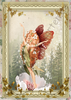 Fantasy - Feen - Fee auf weißer Blume