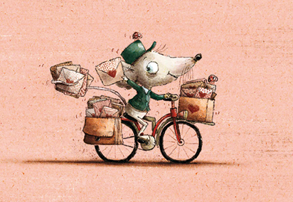 Tushita - Frank Daenen - Maus auf Fahrrad