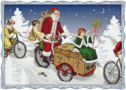Barbara Behr - Nikolaus mit Fahrrad No. 30