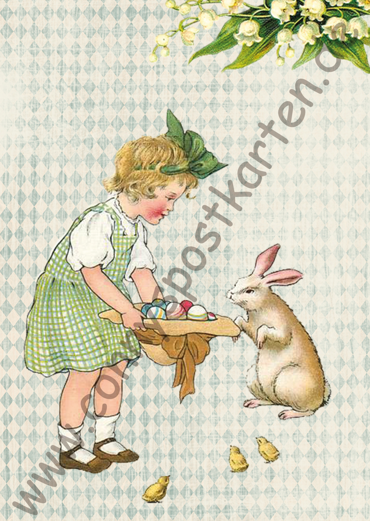 Ostern - Kind mit Hase