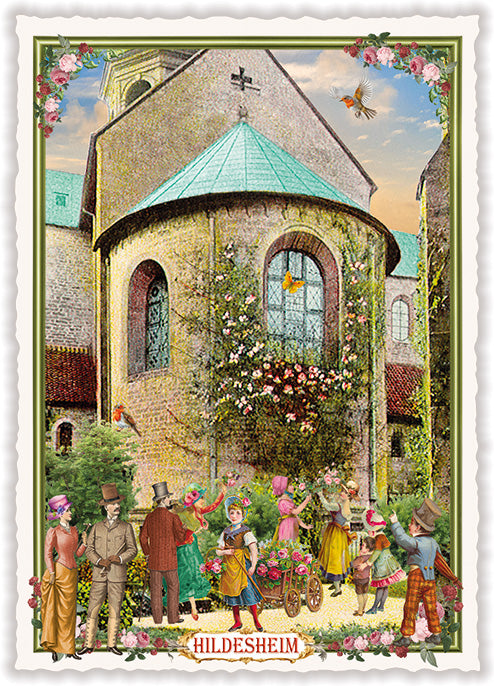 PK 1303 - Städte-Postkarte, Hildesheim. 1000-jähriger Rosenstock