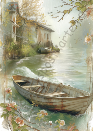 Frühling - Spring Scenery - Boot