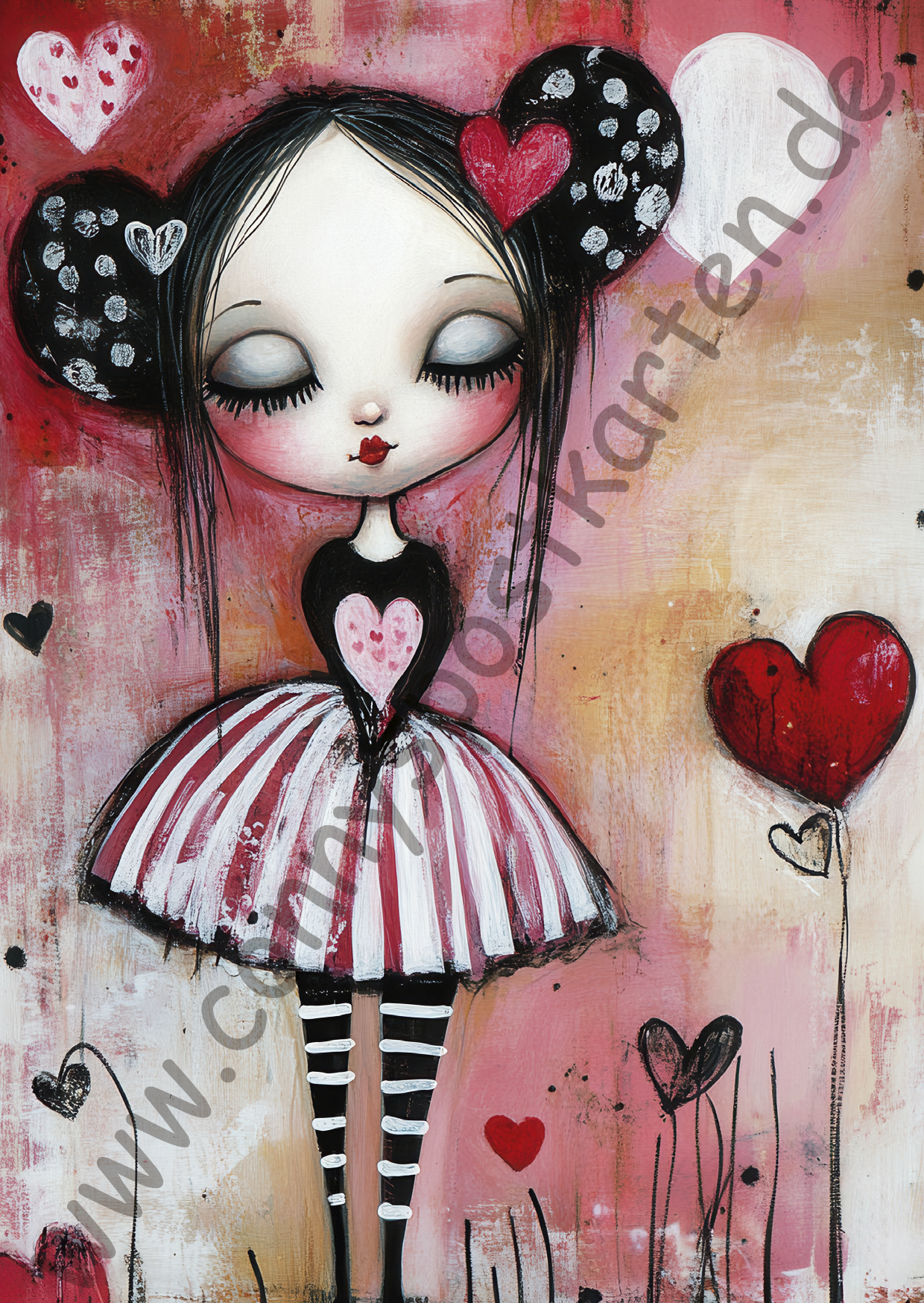 Valentinstag - Figuren - Mädchen