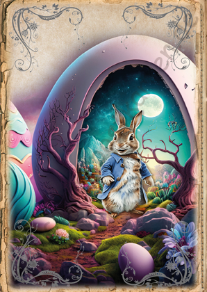 Ostern - Nachthimmel im Osterei