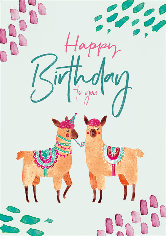 Hartung Verlag - Glücklich - Happy Birthday (Alpakas)