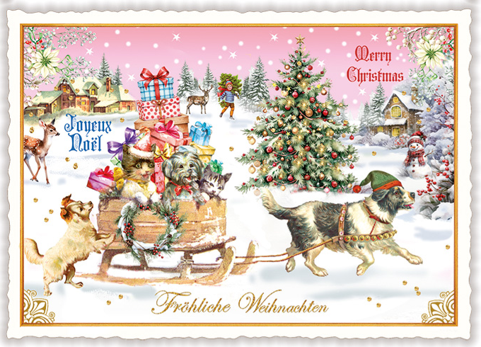 PK 1353 - Merry Christmas - Fröhliche Weihnachten - Joyeux Noel