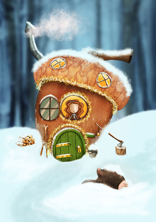 Ila Illustrations 156 - Winter cabin