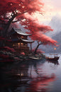 China - Haus am Fluss