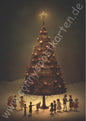 Weihnachten - Weihnachtsbaum mit Stern und Menschen
