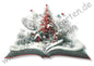 Weihnachten - aufgeklapptes Buch mit Häusern