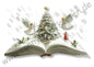 Weihnachten - aufgeklapptes Buch mit Engeln
