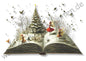 Weihnachten - aufgeklapptes Buch mit Feen