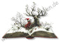 Weihnachten - aufgeklapptes Buch mit Rentier
