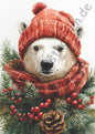 Weihnachten - Eisbär mit roter Mütze