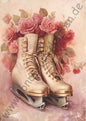 Weihnachten - pink - Schlittschuhe