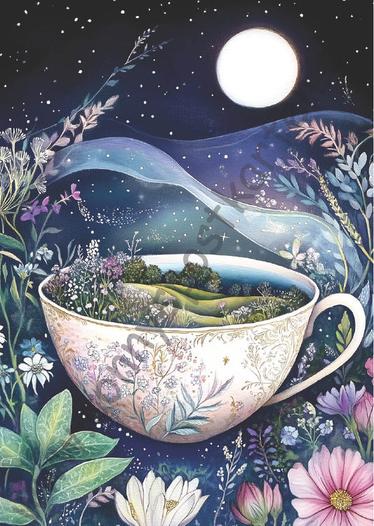 Fantasy - Tasse/Flasche/Teekanne - Tasse mit Mond
