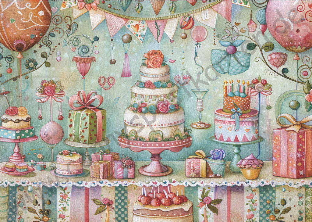 Geburtstag - Party - Geschenke und Geburtstagstorte