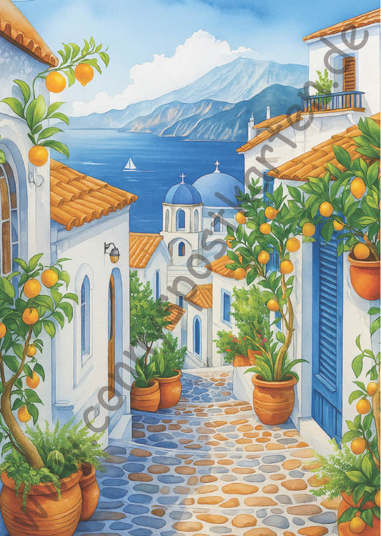 Sommer - LemonCoast - Gasse mit Pflanzen