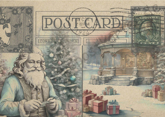 Weihnachten - Vintage - Poststempel - Weihnachtsszenario