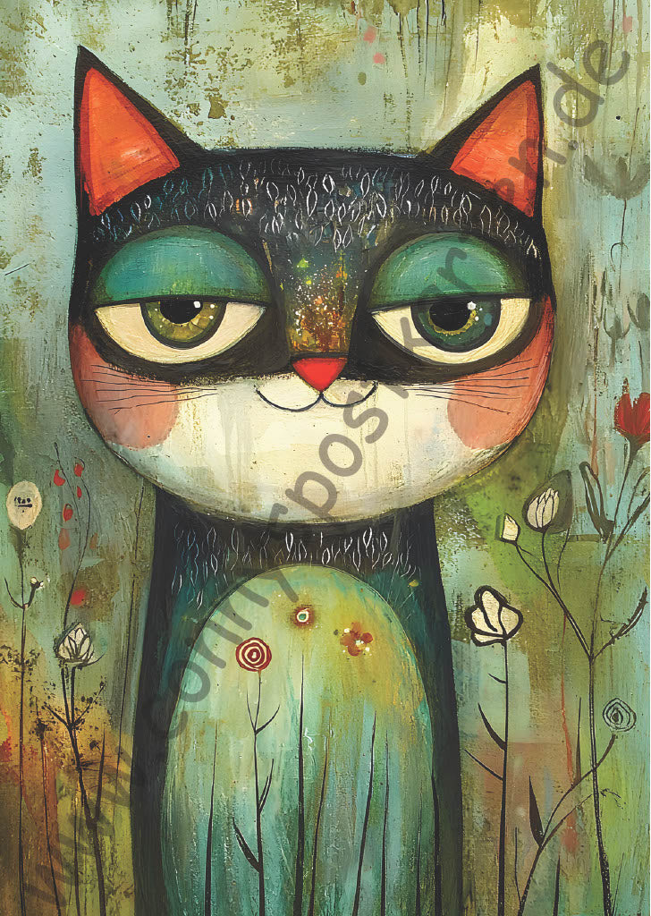 Tiere - Portrait - schwarze Katze