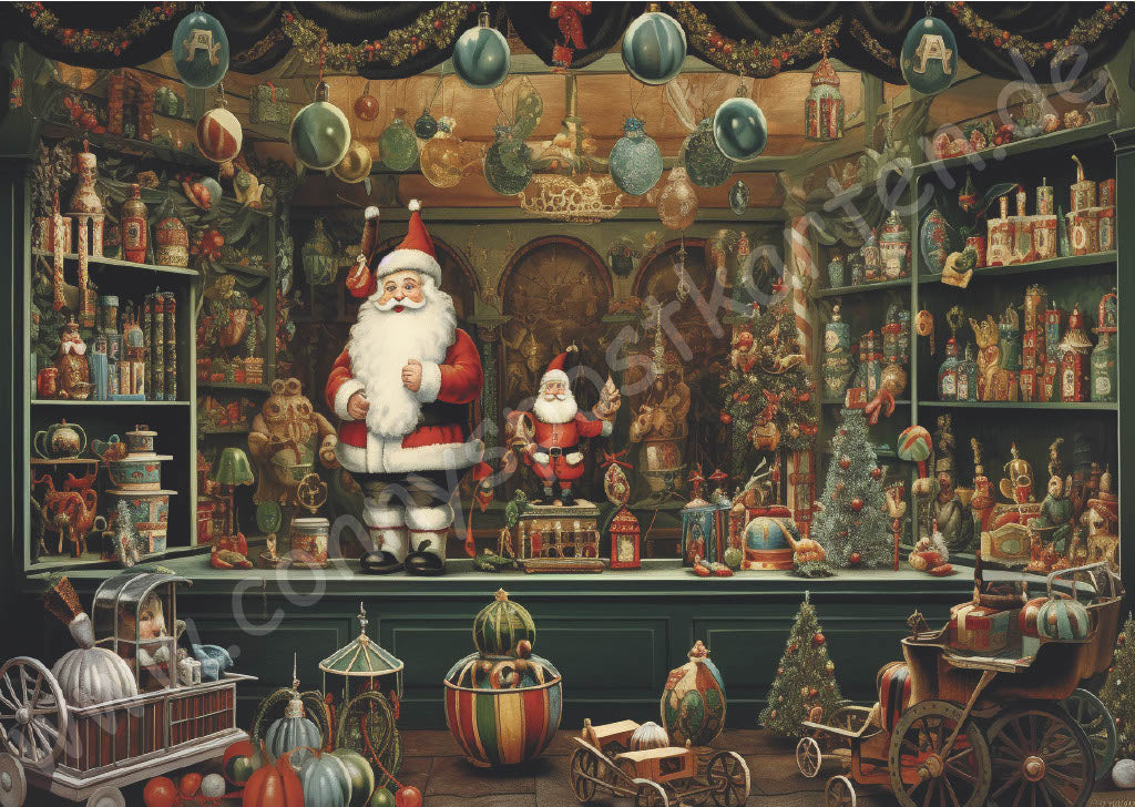 Weihnachten - Vintage - Spielwarengeschäft