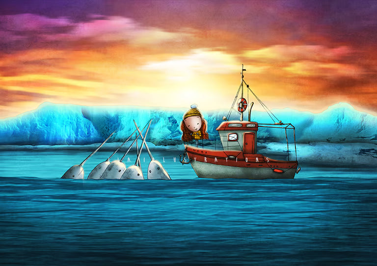 Ila Illustrations 198 - Narwhals