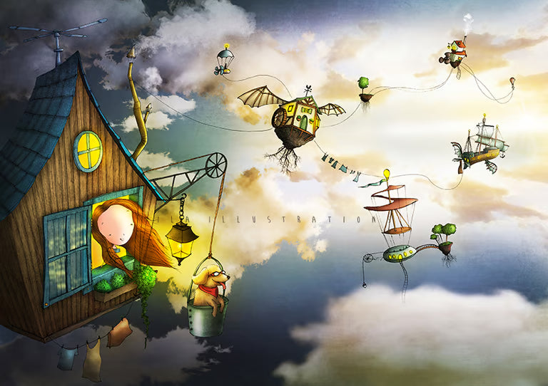 Ila Illustrations 206 - Flying town