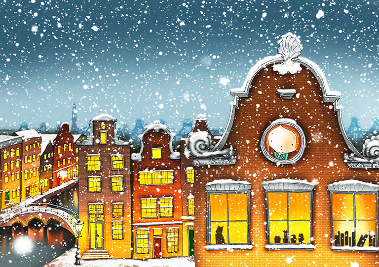 Ila Illustrations 218 - Snowy Amsterdam