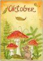 Inga Berkensträter - Oktober (Fliegenpilze und Maus)