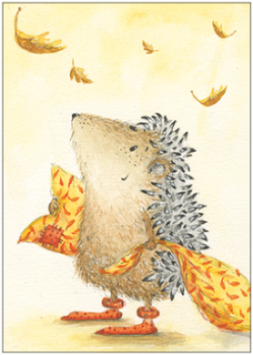 Gisela Herberger - Igel auf dem Weg zum Winterschlaf