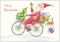 Gisela Herberger - Merry Christmas (Weihnachtsmann auf Fahrrad)