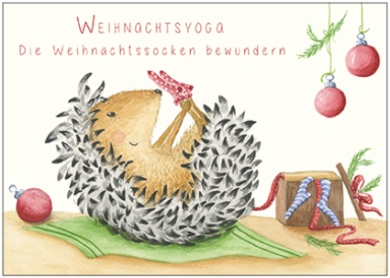 Gisela Herberger - Weihnachtsyoga - die Weihnachtssocken bewundern