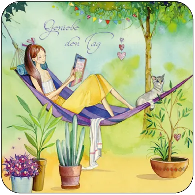 Kristiana Heinemann - Genieße den Tag / Frau auf Hängematte