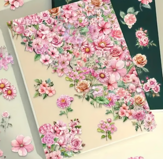 Aufkleber Rosa Blumen
