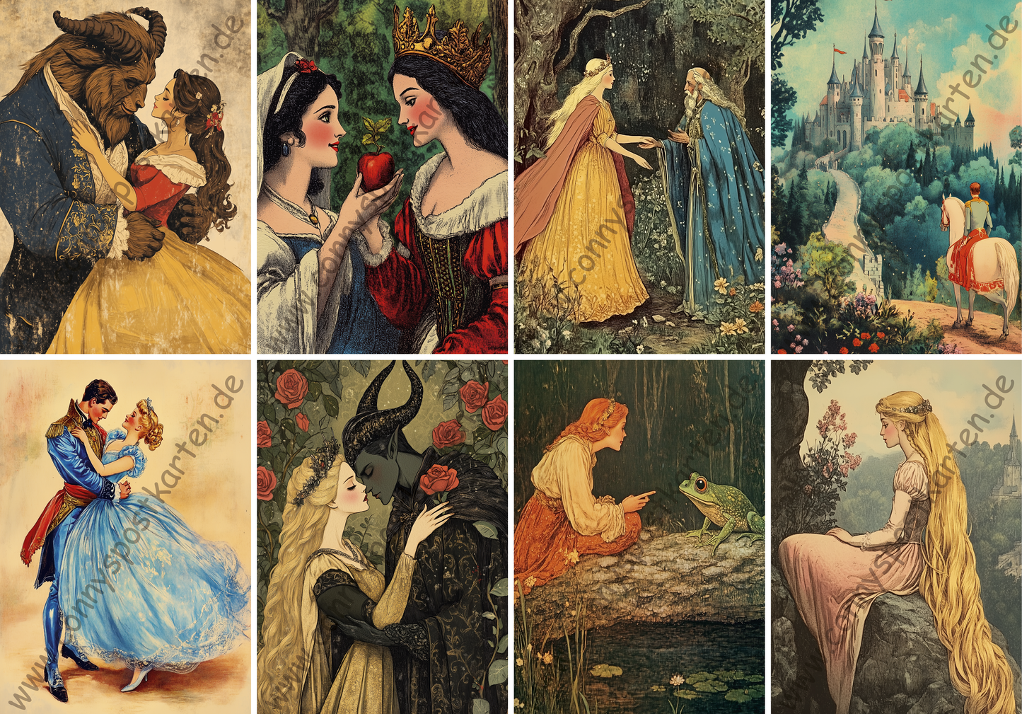 Verschiedenes - Fairytale - Set mit 8 Karten